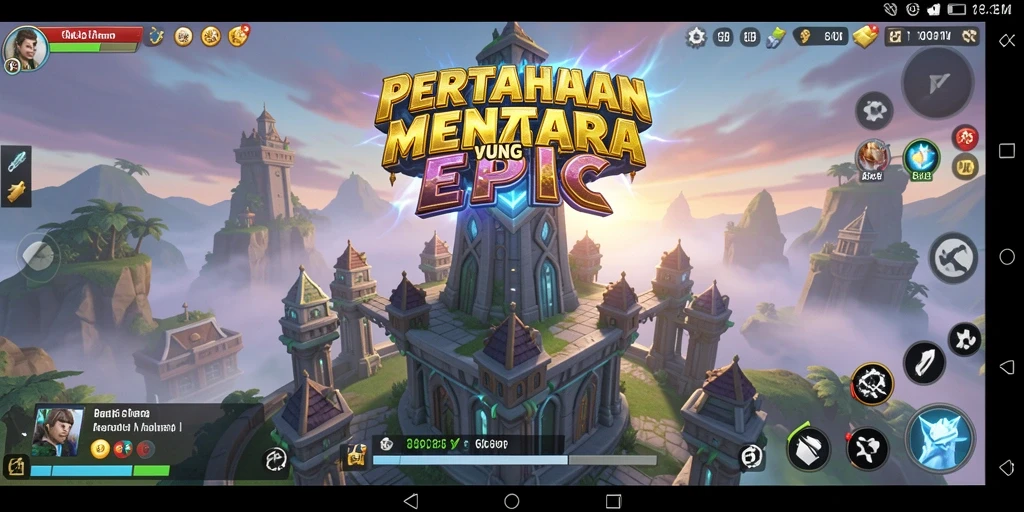 Tampilan gameplay 6CF - pertahanan menara yang mendebarkan.