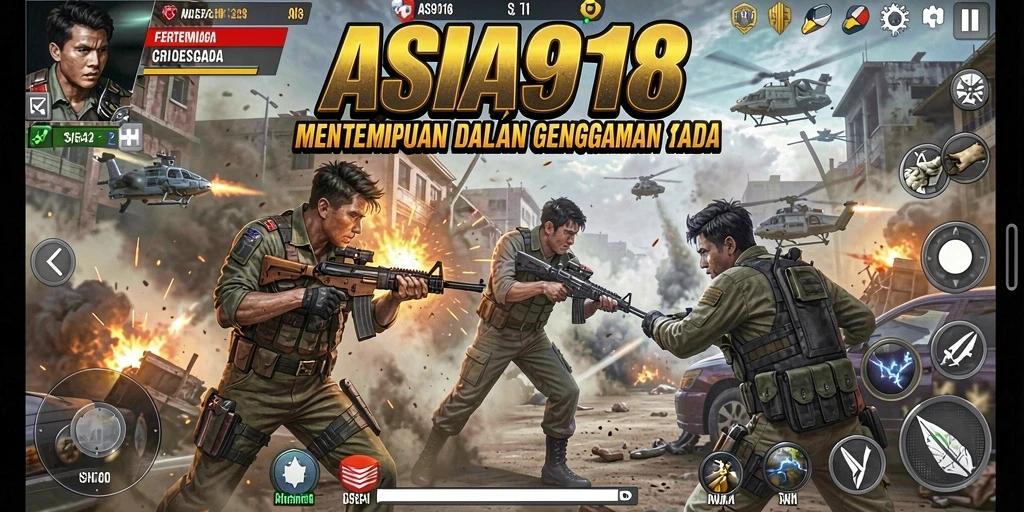 Screenshot gameplay ASIA918 saat pertempuran Battle Royale.