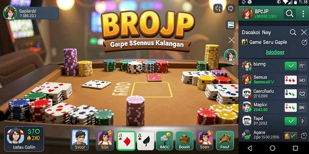 Tampilan gameplay seru dari BROJP di Gaple.