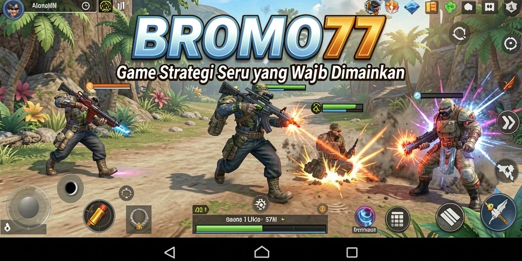 Tangkapan layar menampilkan aksi strategis BROMO77 dalam pertempuran.