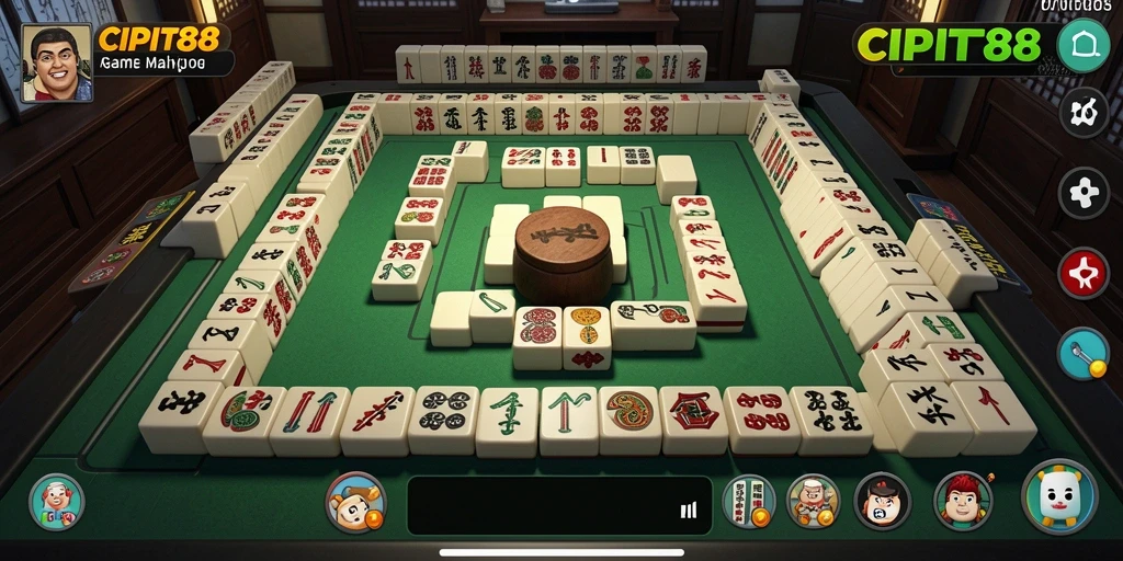 Tampilan permainan Mahjong yang menawan di CIPIT88.