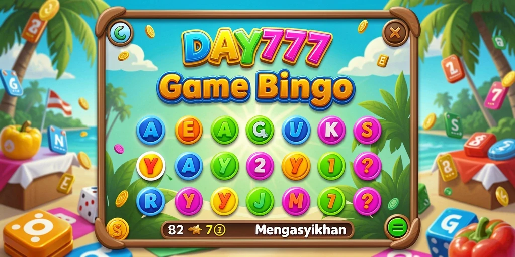 Screenshot utama menunjukkan gameplay seru dari DAY777 Bingo.