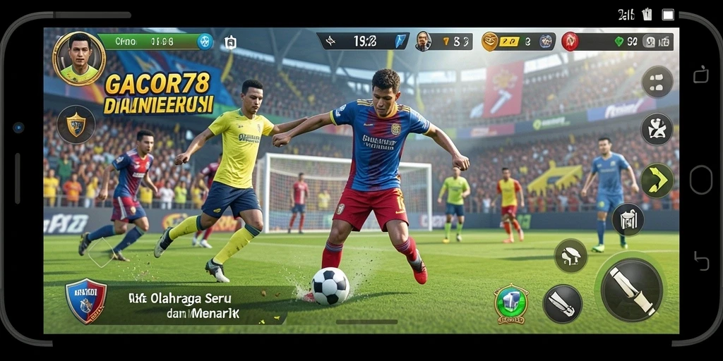 Tampilan gameplay seru di GACOR78 dengan aksi olahraga intens.