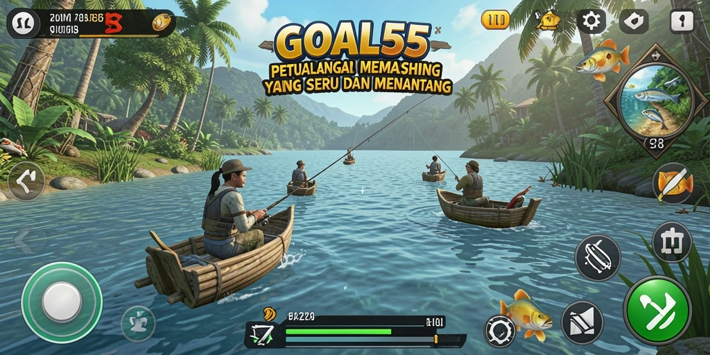 Tangkapan ikan yang mengesankan di dalam permainan GOAL55.