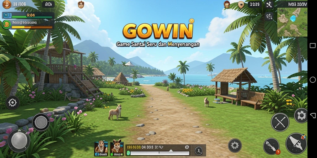Tampilan gameplay GOWIN yang mengasyikkan dan penuh warna.