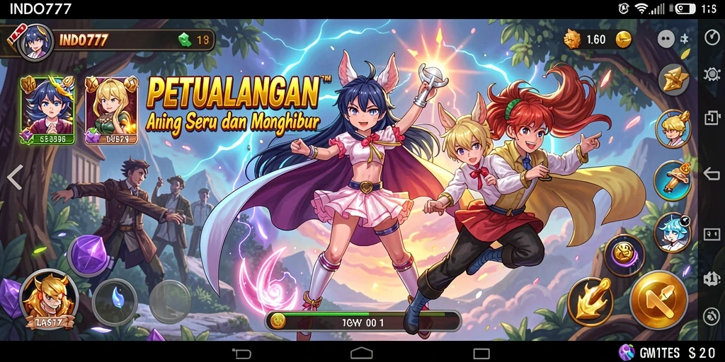 Tampilan gameplay menarik dari INDO777 dengan karakter anime yang ikonik.