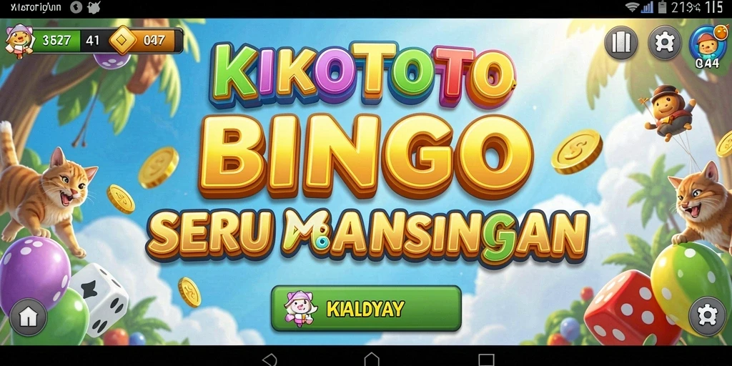 Tampilan gameplay seru KIKOTOTO dalam permainan Bingo yang interaktif.