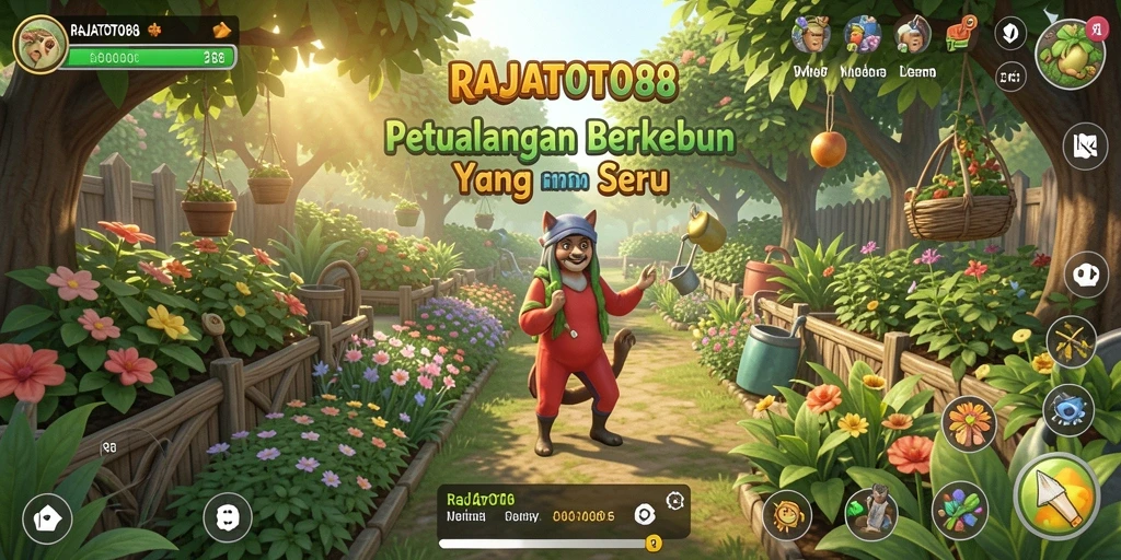Tampilan gameplay menarik saat berkebun di RAJATOTO88.