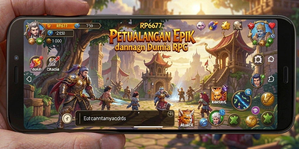 Tampilan gameplay RPG yang mendebarkan dan penuh aksi.