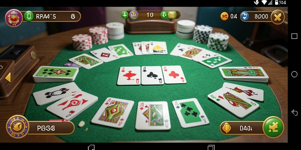 Tampilan gameplay seru Gaple di RR44 dengan teman-teman.