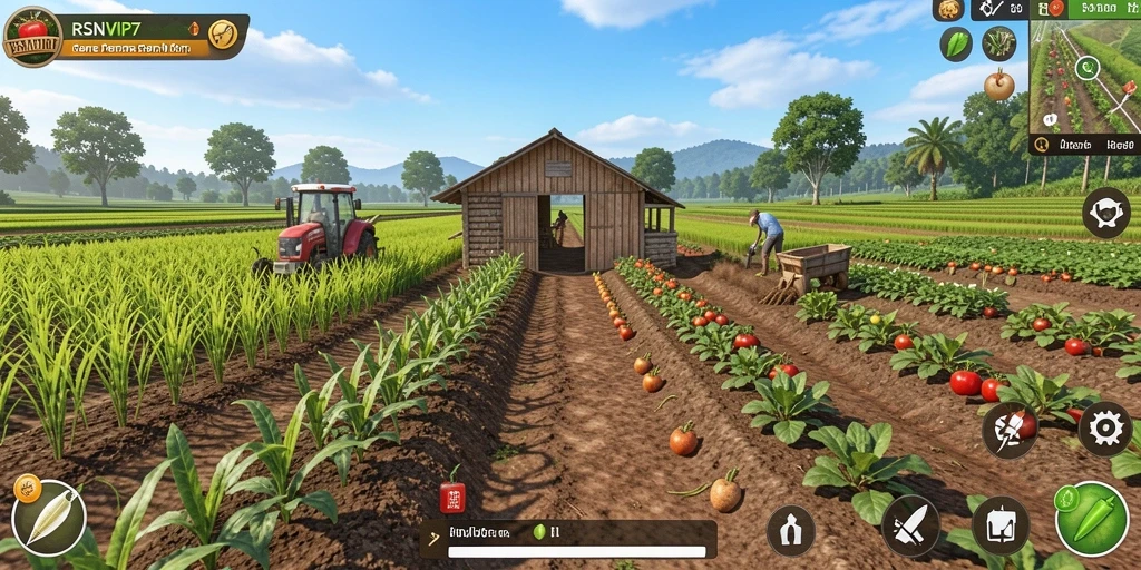 Menampilkan gameplay pertanian yang menarik dan dinamis di RSNVIP7.