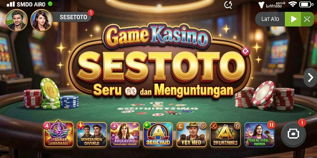 Gameplay SESETOTO yang seru dan menarik dalam aplikasi kasino.