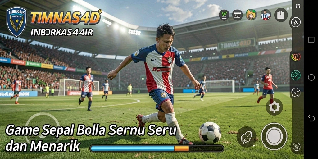 Gameplay seru dalam TIMNAS4D saat bertanding di lapangan.